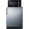 imageSummit MRF66BK2SSA Microwave ampamp RefrigeratorFreezer Combination with AllocatorStainless Steel  Black