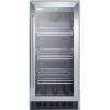imageSummit SCR1536BGCSS Undercounter Beverage Refrigeration GlassStainlessSteelGlassStainlessSteel