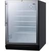 imageSummit SCR600BGLBIHVADA 24quotquot ADA Compliant Freestanding or BuiltIn Beverage Center with Vertical Handle 55 cu ft Capacity Reversible Door 4 Glass Shelves and R600a Refrigerant in Stainless Steel