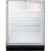 imageSummit SCR600BGLBISHADA 24quotquot ADA Compliant Beverage Center with 55 cu ft Capacity Double Pane Tempered Glass Door Automatic Defrost and Adjustable Glass Shelves in Stainless Steel