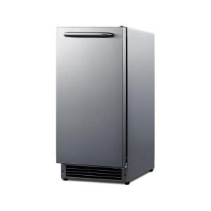 imageSummit 15quot Drain Free Ice Maker Outdoor Ice Maker 25 lb Production Capacity ADA Compliant Stainless Steel BIM27OSADA32 Inch ADA Height