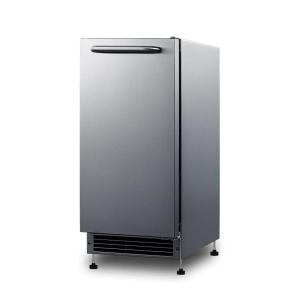 imageSummit 15quot Drain Free Ice Maker Outdoor Ice Maker 25 lb Production Capacity ADA Compliant Stainless Steel BIM27OSADA34 Inch Standard Height