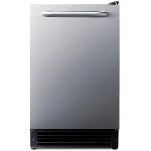 imageSummit 15quot Ice Maker Drain Free Builtin Ice Maker 15lb Production Capacity Panel Ready BIM26IFLHD Panels Not Included Left Handed Door SwingStainless Steel