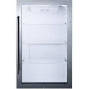 imageSummit 19 Beverage Center 313 cuft Capacity Shallow Depth Outdoor Refrigerator Stainless Steel Glass Door SPR489OSCSSGreyClear