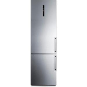 imageSummit 24quot Refrigerator 117 cuft Capacity Refrigerator  Freezer Bottom Freezer Ice Maker Counter Depth Stainless Steel  FFBF181ES2IMLHD Left Handed Door SwingStainless SteelPlatinum