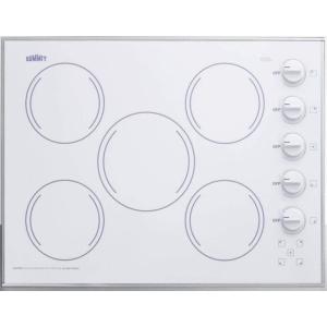 imageSummit 27quot Electric Cooktop 5Burners 230V Radiant Cooktop White CR5B274WWhite