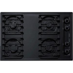 imageSummit 30quot 4 Burner Gas Cooktop Black TTL053SBlack