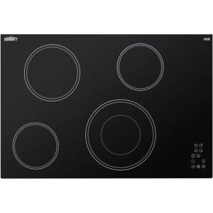 imageSummit 30quot Electric Cooktop 4 Burners 208240V Radiant Cooktop Black CR4B30T11Bblack