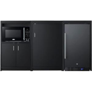 imageSummit Appliance CWSUITE64R 64quot Wide Casework Suite Black Refrigerator and Microwave Included ADA Compliant Countertop Height 27 cuft AllRefrigerator Leveling Legs Versatile Configuration