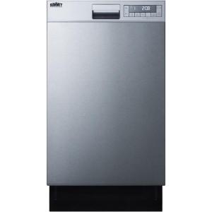imageSummit Appliance DW18SS4ADA 18 Inch Wide BuiltIn Dishwasher ADA Compliant  Stainless Steel 5 Cycles Ultra Quiet Performance Front Control PanelStainless Steel