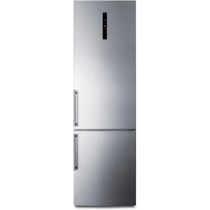 imageSummit Appliance FFBF181ES2 24quot Wide Bottom Freezer Refrigerator Stainless Steel Door ENERGY STAR Certified Digital thermostats Made in EuropeSilver