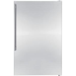 imageSummit Appliance FS605SSVH 22quot Wide AllFreezer White Cabinet Stainless Steel Door and Handle 504 cuft Capacity Manual Defrost Dial Thermostat Adjustable Leveling Legs Fixed Wire ShelvesWhite