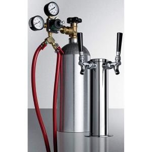 imageSummit Appliance KITSBC7KOMTWIN Commercial Dual Tap Tapping Equipment with CO2 5 lb Tank to Serve Kombucha From Most Beer Dispensers Stainless Steel ConstructionStainless Steel