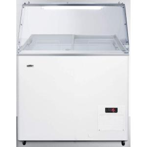imageSummit Appliance NOVA22PDC 30quot Wide Fully Assembled Commercial Dipping Cabinet with Digital Thermostat Sneezeguard Light Manuela Defrost Removable Lock FanCooled Compressor and Casters