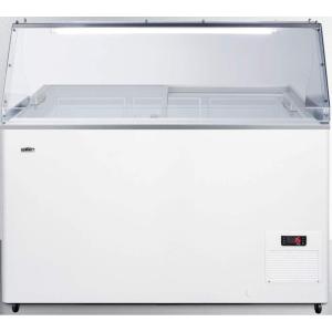 imageSummit Appliance NOVA35PDC 43quot Wide Fully Assembled Commercial Dipping Cabinet with Digital Thermostat Sneezeguard Light Manuela Defrost Removable Lock FanCooled Compressor and Casters