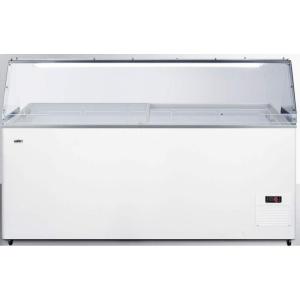 imageSummit Appliance NOVA53PDC 61quot Wide Fully Assembled Commercial Dipping Cabinet with Digital Thermostat Sneezeguard Light Manuela Defrost Removable Lock FanCooled Compressor and Casters