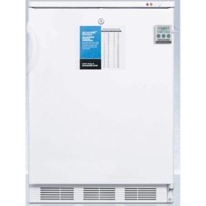 imageSummit Appliance VT65MLPLUS2 24quot Wide AllFreezer for Freestanding Use with NIST Calibrated Thermometer Manual Defrost Adjustable Thermostat Pullout Drawers Front Lock and 25C Capability