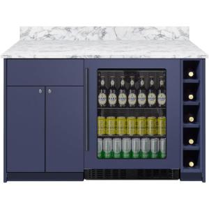 imageSummit Bar Cabinet with Beverage Center and Wine Storage All in One Bar with Refrigerator White MESAWH35Blue