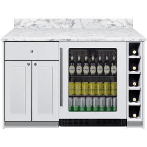 imageSummit Bar Cabinet with Beverage Center and Wine Storage All in One Bar with Refrigerator White MESAWH35White