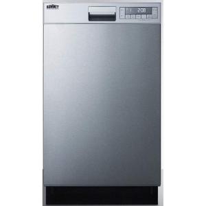 imageSummit DW18SS4 18 Built In Dishwasher with 8 Place Settings Energy Star Digital Touch Controls Stainless Steel Interior Adjustable Smart Fold Shelf Time Delay in Stainless SteelStainless Steel