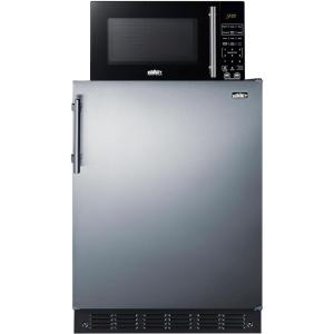 imageSummit MRF66BK2SSA Microwave ampamp RefrigeratorFreezer Combination with AllocatorStainless Steel  Black