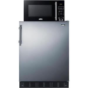 imageSummit MRF708BLSSA Microwave ampamp Refrigerator Combination with AllocatorStainless Steel  Black