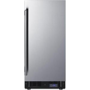 imageSummit SCFF1533BSS Cabinet Freezer with 245 cu ft Total Capacity Frost Free Operation Adjustable Chrome Shelves Sabbath Mode Setting and 100 CFC Free in Stainless Steel Right Hinge