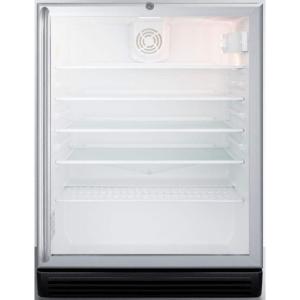 imageSummit SCR600BGLBISHADA 24quotquot ADA Compliant Beverage Center with 55 cu ft Capacity Double Pane Tempered Glass Door Automatic Defrost and Adjustable Glass Shelves in Stainless Steel