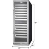 imageSummit 24 Wine Cellar 163 Bottle Capacity Dual Zone Wine Cellar Stainless Steel  SWCP2163Stainless Steel