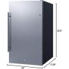 imageSummit Appliance FF195ADA ADA Shallow Depth BuiltIn AllRefrigerator ADA Compliant 313 cuft Automatic Defrost Ideal For Smallspaced Commercial and Residential SettingsStainless Steel