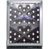 imageSummit Appliance SCR610BLX Builtin Undercounter Commercially Listed Wine Cellar with Stainless Steel Interior Diamond Style Shelving LED Lighting Digital Controls Lock and Black Cabinet