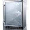 imageSummit Appliance SCR610BLXCSS Builtin Undercounter Commercially Listed Wine Cellar with Stainless Steel Interior Diamond Style Shelving Digital Controls Lock and Stainless Steel Cabinet