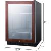 imageSummit Appliance Summit SCR610BLPNR Summit SCR610BLPNR 24 Inch Wide 5 Cu Ft Energy Star Rated Beverage MerchandiserPanel Ready