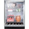 imageSummit SCR2464 24 BuiltIn Undercounter Glass Door Beverage Center with Lock GlassBlack