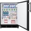 imageSummit Appliance FF7LBLKMBL Commercial 55 cuft Allrefrigerator in Black with Stainless Steel Work Surface Front Lock Automatic Defrost Adjustable Thermostat and Preinstalled 1 High Casters