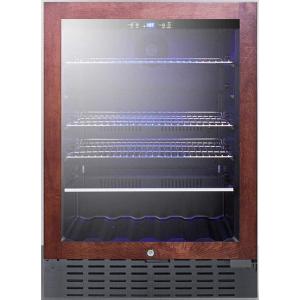 imageSummit Appliance SCR2466BCSS 24 Wide BuiltIn Beverage Cooler 42 cuft Capacity Seamless Stainless Steel Trimmed Glass Door Auto Defrost Front Lock and Stainless Steel CabinetBlack