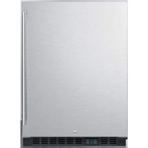 imageSummit Appliance SCR610BLSDCSS Builtin Undercounter Commercial AllRefrigerator with Stainless Steel Interior Digital Thermostat LED Lighting Lock and Complete Stainless Steel Exterior