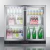 imageSummit 36 Beverage Center 74 cuft Capacity Commercial Beverage Center French Door Stainless Steel amp Glass SCR7012DBSilver