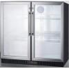 imageSummit 36 Beverage Center 74 cuft Capacity Commercial Beverage Center French Door Stainless Steel amp Glass SCR7012DBSilver