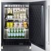 imageSummit Appliance 24 Wide BuiltIn Mini ReachIn Beverage Center with Dolly with automatic Defrost Keyed lock for a secure interior Fully finished black cabinet