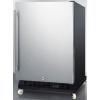 imageSummit Appliance 24 Wide BuiltIn Mini ReachIn Beverage Center with Dolly with automatic Defrost Keyed lock for a secure interior Fully finished black cabinet
