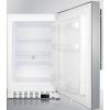imageSummit Appliance ALFZ36CSSHV Builtin Undercounter ADA Compliant Residential AllFreezer with Stainless Steel Cabinet Thin Vertical Handle Door Storage Adjustable Thermostat and Manual DefrostStainless Steel