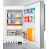 imageSummit Appliance ALFZ36CSSHV Builtin Undercounter ADA Compliant Residential AllFreezer with Stainless Steel Cabinet Thin Vertical Handle Door Storage Adjustable Thermostat and Manual DefrostStainless Steel
