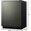 imageSummit Appliance ALFZ53KSHH 24 Wide BuiltIn AllFreezer ADA Compliant Black Stainless Steel Wrapped Door 37 cuft Capacity Frostfree Operation Fingerprint Resistant Open Door Alarm