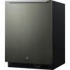 imageSummit Appliance ALFZ53KSHH 24 Wide BuiltIn AllFreezer ADA Compliant Black Stainless Steel Wrapped Door 37 cuft Capacity Frostfree Operation Fingerprint Resistant Open Door Alarm