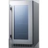 imageSummit Appliance CL181WBVCSS 18 Wide Builtin Beverage Center with Seamless Stainless Steel Trimmed Glass Door and Stainless Steel Wrapped Cabinet Digital Thermostat Automatic DefrostStainless Steel