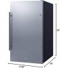 imageSummit Appliance FF195CSS Commercially Approved ENERGY STAR Certified 19 Wide Shallow Depth Allrefrigerator for Builtin or Freestanding Use with Front Lock and Stainless Steel Exterior