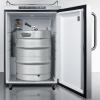 imageSummit Appliance SBC635MOS7NK Freestanding Commercially Listed Outdoor Beer Dispenser with Auto Defrost Digital Thermostat Stainless Steel Wrapped Exterior and Professional Towel Bar Handle