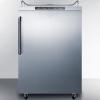 imageSummit Appliance SBC635MOS7NK Freestanding Commercially Listed Outdoor Beer Dispenser with Auto Defrost Digital Thermostat Stainless Steel Wrapped Exterior and Professional Towel Bar Handle