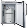 imageSummit Appliance SBC635MOSNKDPL Freestanding Residential Outdoor Beer Dispenser with Auto Defrost Digital Thermostat Diamond Plate Door Stainless Steel Wrapped Exterior and Towel Bar Handle